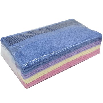 緞檔加厚毛巾 12條 台灣製 100%純棉 柔軟親膚 吸水性強 33x74cm  回字  1組