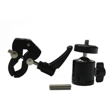 TOPTEC 45mm蟹鉗夾+小雲台大力夾攝影燈夾具相機GOPRO手機平板夾固定配件夾附在燈架桿子單車