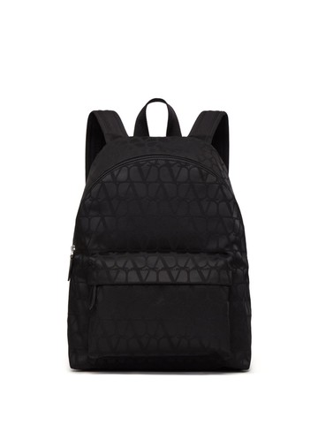 Valentino Garavani - Toile Iconographe backpack - men - Polyester/Cotton/Bos Taurus/Bos Taurus/Metal/Plastic/Polyester - One Size - Black