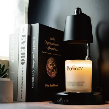 【Rofancy 洛帆晞】黑鎳搖滾定時融蠟燈(五款)+150g蠟燭組合