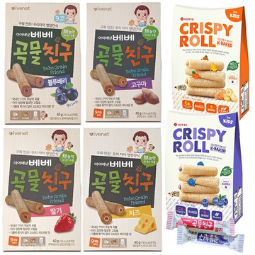韓國 LOTTE 寶寶捲心棒 穀物棒棒 夾心棒棒 穀物捲 艾唯倪 樂天 副食品 夾心米果 兒童餅乾 ivenet