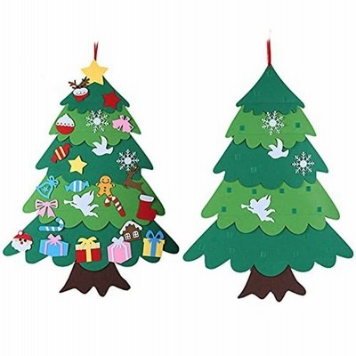 Tumao クリスマス 飾り 壁掛け フェルト タペストリー クリスマスツリー オーナメント 25個入りセット Diy 手作り 組立簡単 収 通販 Lineポイント最大get Lineショッピング