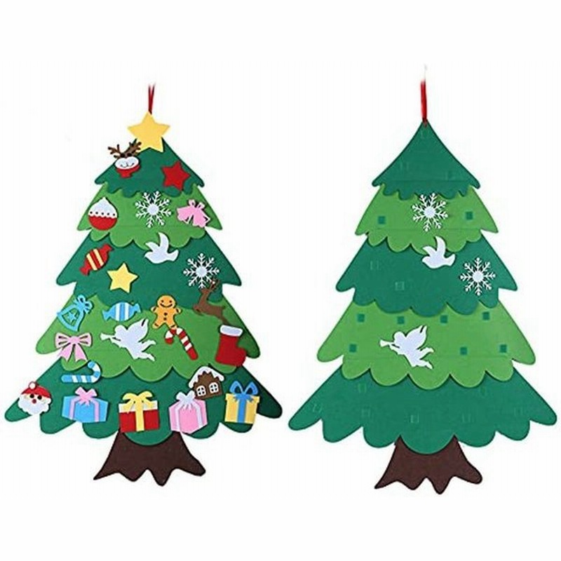Tumao クリスマス 飾り 壁掛け フェルト タペストリー クリスマスツリー オーナメント 25個入りセット Diy 手作り 組立簡単 収 通販 Lineポイント最大get Lineショッピング