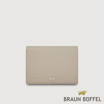 【BRAUN BUFFEL 德國小金牛】台灣總代理 格瑞克-F 5卡名片夾-杏色/BF586-131-HM
