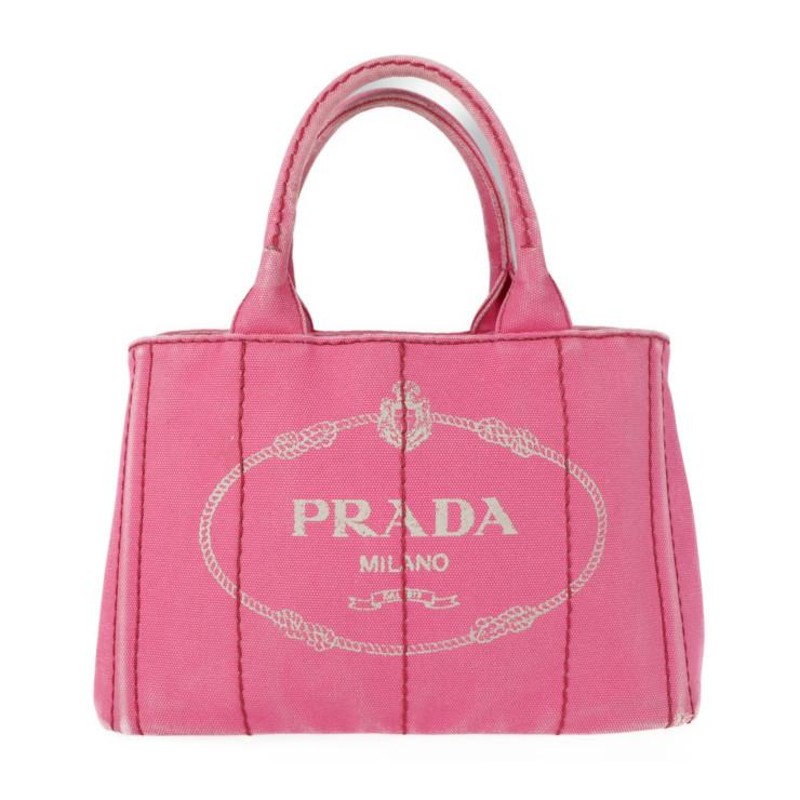 PRADA プラダ カナパ 1BG439 トートバッグ コットン PEONIA ピンク系