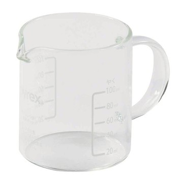 PEARL LIFE 珍珠金屬 PYREX 帶手柄耐熱玻璃吹制量杯  玻璃  100ml  1個