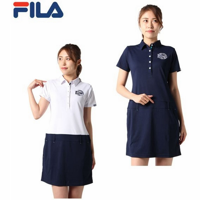 フィラ Fila ゴルフウェア ワンピース レディース カノコワンピース h 通販 Lineポイント最大get Lineショッピング