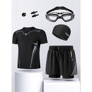 16青少年男12-15歲大童分體游泳衣13-14高初中學生專業考試套裝17