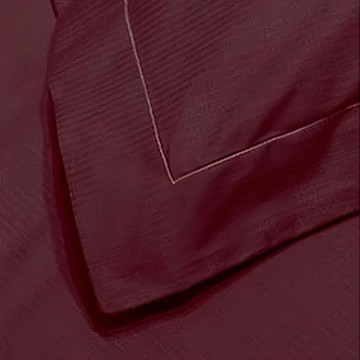 A-nice 雅妮詩 40支250針緹花條紋加框信封式枕套  75 x 45cm  酒紅色  2個