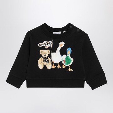 Black sweatshirt with Thomas bear and friends