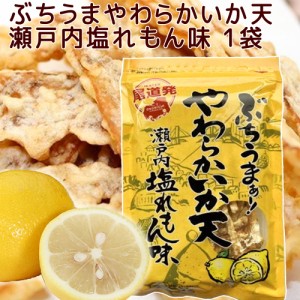 ぶちうま やわらか いか天 １袋５０ｇ 瀬戸内塩レモン味 広島尾道名産 送料無料 おつまみ 砂田食品