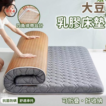 可開發票 免運 【大豆乳膠床墊 宅配免運】雙面床墊 加大床墊 地鋪睡墊 雙人床墊 宿捨床墊 藤席床墊 折疊床墊 單人床墊 兩用軟墊工廠現貨直銷 售後保障 6z13