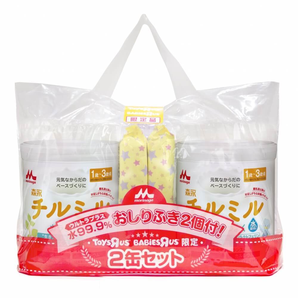 森永チルミル 限定800g×2缶セット おしりふき2個付【粉ミルク】 | LINE ...