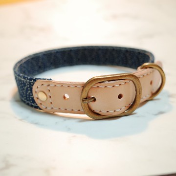 狗 L號 日式風格 海浪 點點 藍 可上牽繩 可加購吊牌