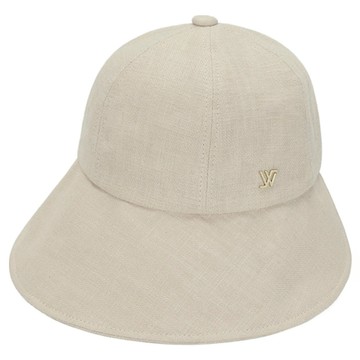 WHITE SANDS 亞麻軟帽  米色  內圍56~60cm x 高15cm x 帽簷長10cm