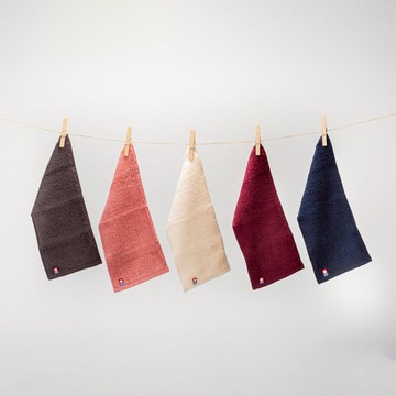 銀離子抗菌消臭小毛巾(二色) 紅酒紅