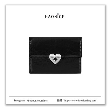 【HAO NICE】100%正品 FENNEC 韓國精品愛心扣鎖多色皮革錢包 短夾 卡夾