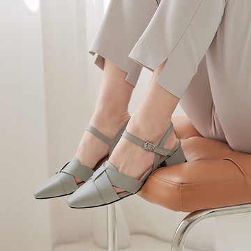 遇見夏卡爾低跟涼鞋-浮雲