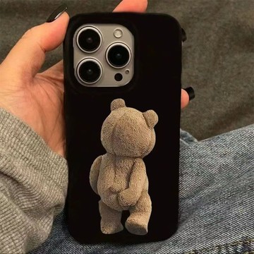 免運+隔日🚚亮面果凍手機殼 撓屁屁小熊 適用於蘋果17promax 16Pro 15plus14 13 12 11防摔