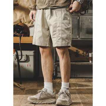 杰雷諾美式經典速干短褲男夏季薄款透氣直筒戶外工裝抽繩五分褲潮