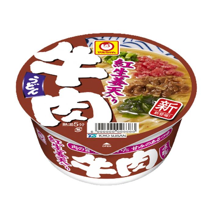 東洋水産 マルちゃん 紅生姜天入り牛肉うどん 87g×12個入 ／食品