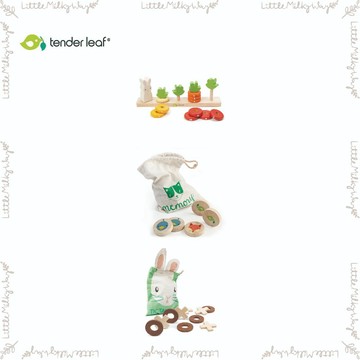 【LMW親子選品】🌿美國 Tender Leaf - 動物記憶遊戲組 小兔圈叉遊戲組 數數蘿蔔疊疊樂🌿木質玩具
