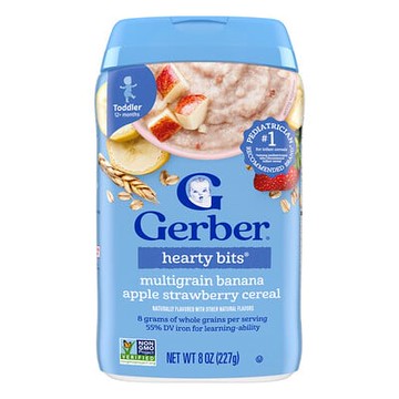 Gerber, Hearty Bits®，多穀物，12 個月以上，香蕉、蘋果、草莓味，8 盎司（227 克）