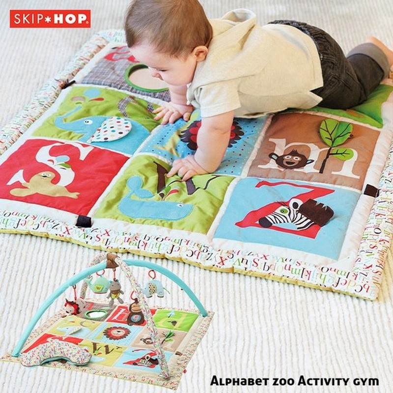 ベビー 赤ちゃん おしゃれ 知育玩具 ベビージム Skip Hop スキップホップ アルファベットズー アクティビティジム 5つのおもちゃ ピロー付き 洗濯可能 通販 Lineポイント最大0 5 Get Lineショッピング
