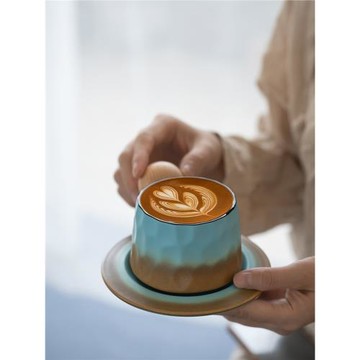 特別好看的咖啡杯女士個人專用杯碟高檔精致復古陶瓷水杯子高級感