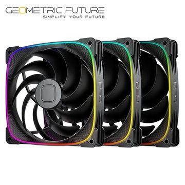 Geometric Future 幾何未來 Squama 大龍鱗 2503B 14cm ARGB風扇 黑色 3合1組