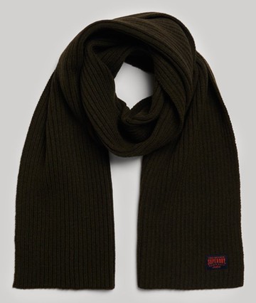 Superdry Women's Women's Workwear Knit Scarf Green / Surplus Goods Olive - Size: 1SIZE