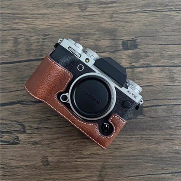 耐影適用于富士XT4相機底座XT3 XT5保護底座皮套相機包水牛紋防皮底座配件原創手工XT4 XT5仿皮底座-水牛紋
