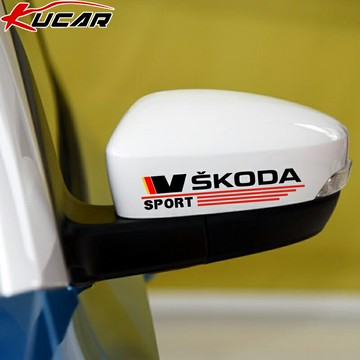 kucar斯柯達晶銳昊銳速派明銳昕銳野帝改裝汽車裝飾貼紙后視鏡貼