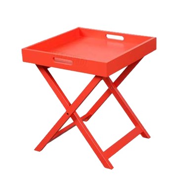 鄉村家居擺飾收納折疊摺疊方型床邊桌子茶几-白/灰/紅/黃/青【AAA1224】