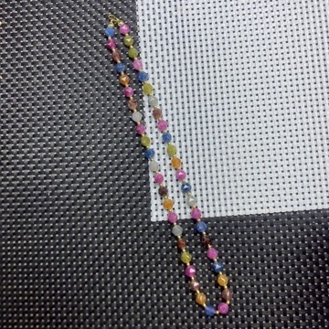 【可附證書】天然碧璽項鍊 7mm切面馬卡龍毛衣鏈 產地巴西 老礦碧璽項鏈 漸變糖果色吊墜 彩色盤珠扁珠項鏈繩