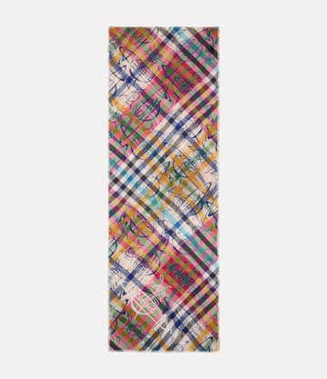 Vivienne Westwood Multi-check Tartan Scarf Multicheck Tartan Sc Fuchsia  Unisex