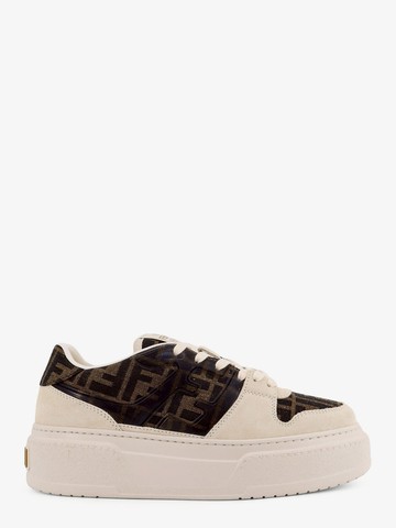 Fendi Match canvas and suede platform sneakers - FENDI - gender_Woman
