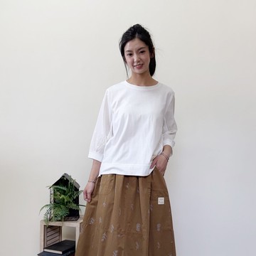 森系印記・印花布標長裙