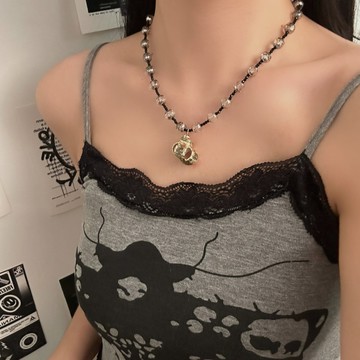 【台灣公司 可打統編】免運 水晶串珠海螺吊墜項鏈小眾簡約氣質設計新款新中式高級感國風項飾 可開發票 全館五折 工廠現貨直銷 新品特價 z9211