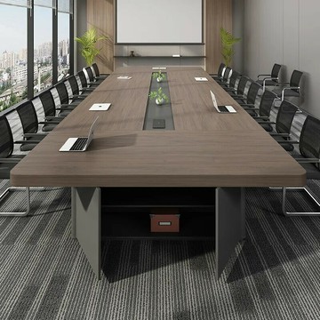 源頭會議桌長桌簡約現代大型培訓桌洽談長方形長條桌子會議室桌椅[DD030109]