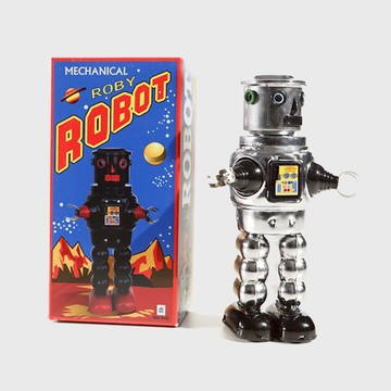 【BLECHFABRIK】Roby 機器人公仔 (銀) (22cm)