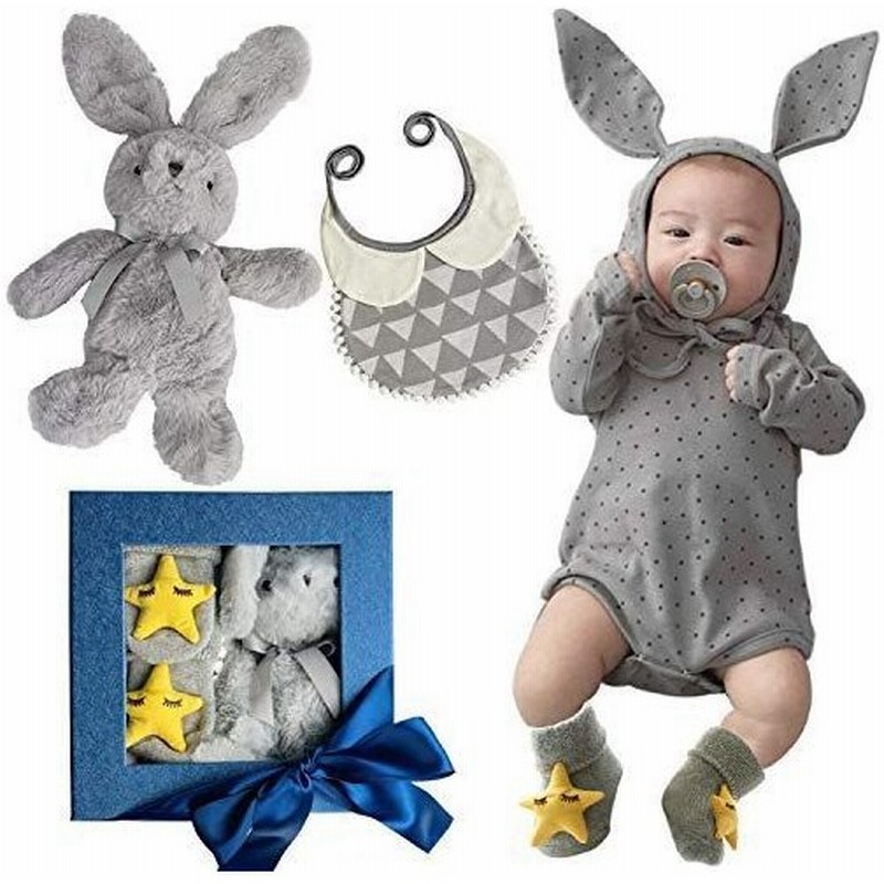 Tengee 出産祝い 女の子 男の子 人気 ラッピング済み 出産ギフトセット 赤ちゃんプレゼント 0歳 ベビー服 ぬいぐるみ 帽子 ベビー 通販 Lineポイント最大get Lineショッピング