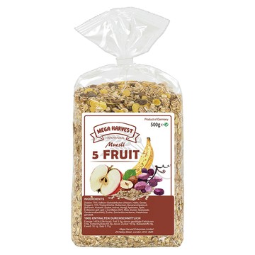 MEGA HARVEST 德國天然什錦榛果穀片 整顆穀粒切片  500g  1包