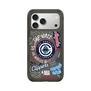 iPhone 17 Pro Max AirX 本質黑 - NBA - 塗鴉系列-洛杉磯快艇 Los Angeles Clippers - Graffiti