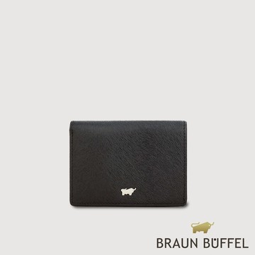 【BRAUN BUFFEL】凱瓦 名片夾-黑色(德國小金牛台灣總代理)/BF860-141-BK