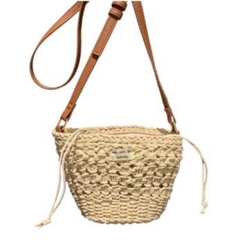 MDMS 編織迷你斜背包  小型  杏色