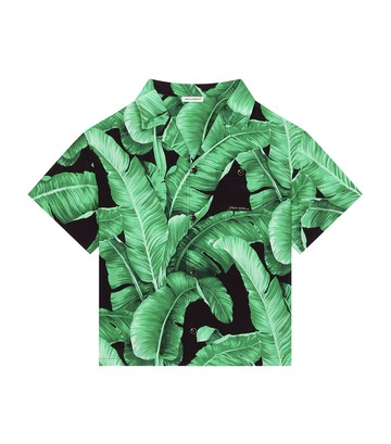 Dolce & Gabbana Kids Leaf Print Short-Sleeve Shirt