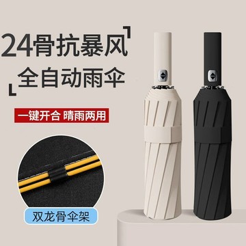 【臺灣出貨 免運】24骨大號全自動雨傘晴雨兩用加固摺疊抗風太陽傘遮陽防曬紫外線