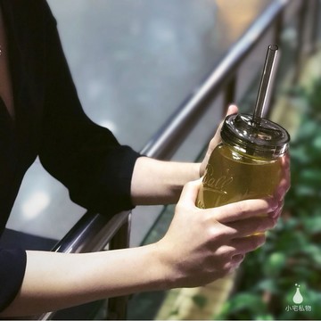 美國 Ball 梅森罐 16oz窄口 搖搖飲料杯 單入組 (附馬口鐵環蓋) Mason 密封罐