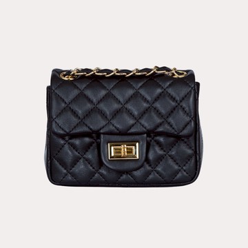 【MYMY】低調奢華 菱格方桶包 (肩揹/側背/斜揹/羊皮/金色鍊帶/雙色/女包)